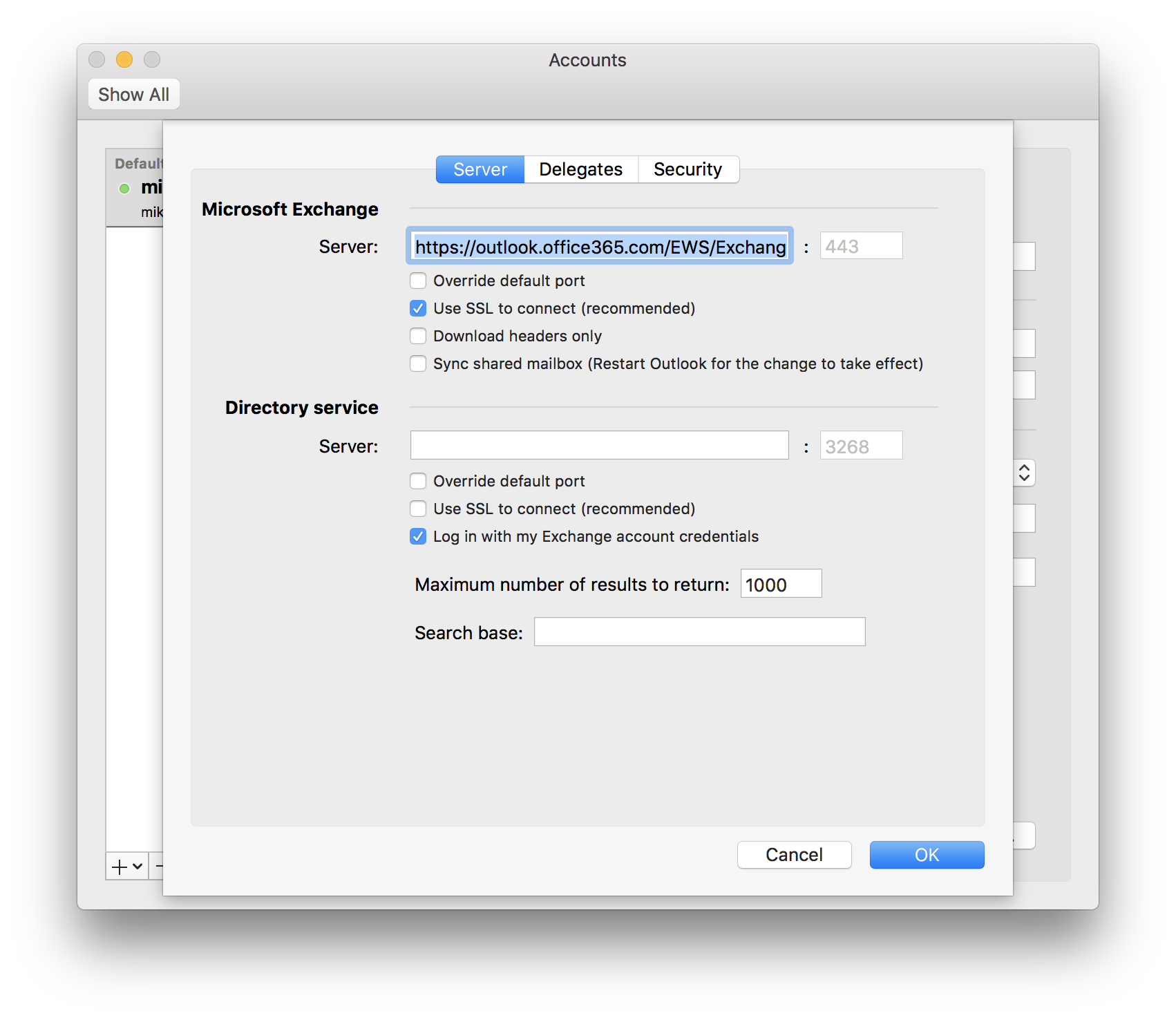 office 2016 for mac outlook could not syn record to exchange server